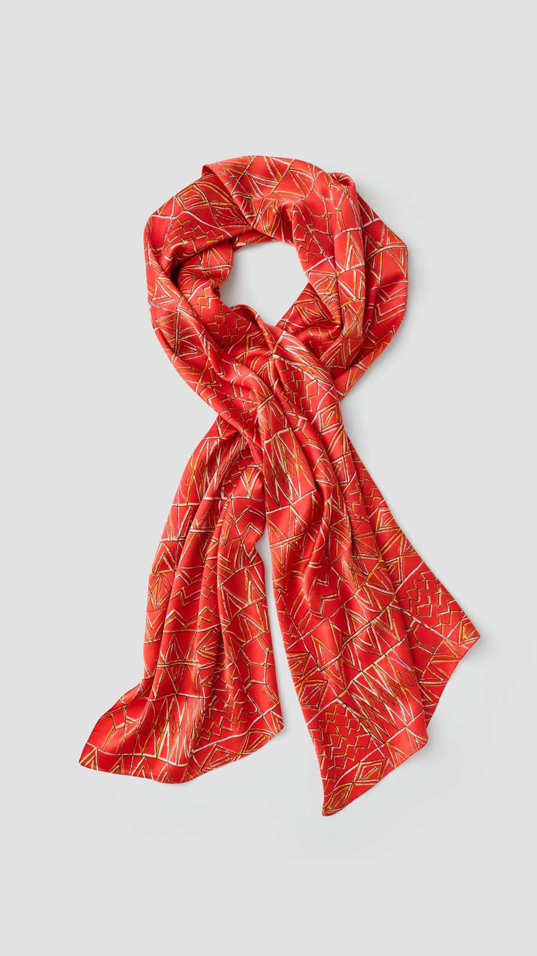 Scarf Red Silk