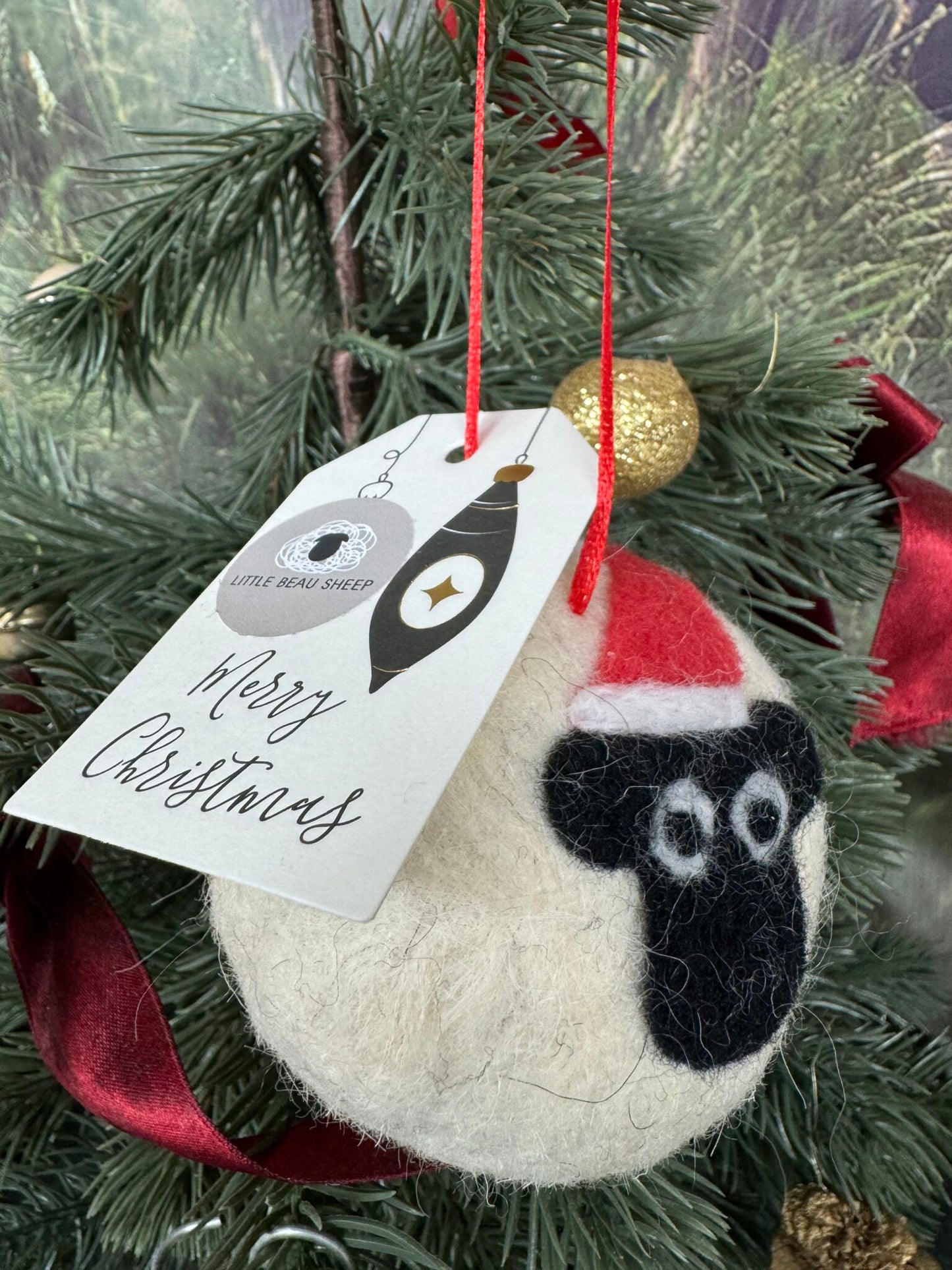 Wool Suffolk Bauble Tree Decoration