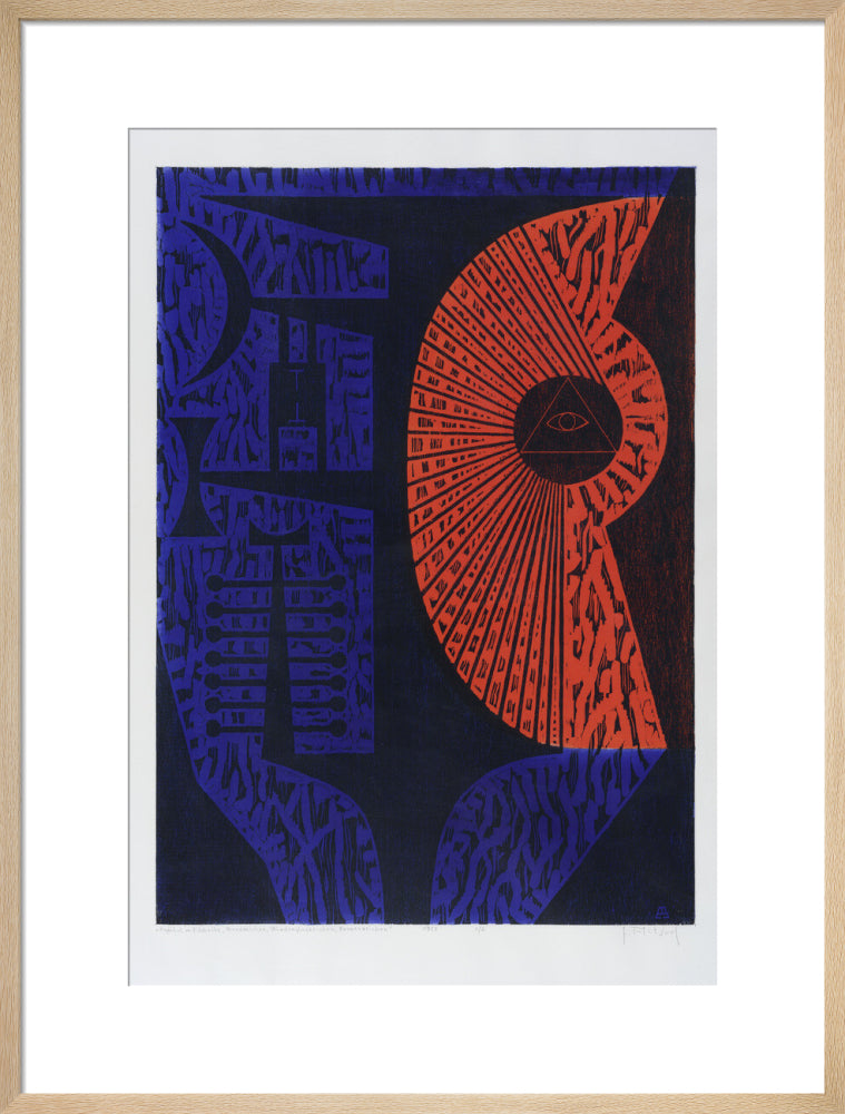 Egon Altdorf, Head-Idol with Disc, Moon Sign, Hourglass-Sign and Crown-Sign 1957