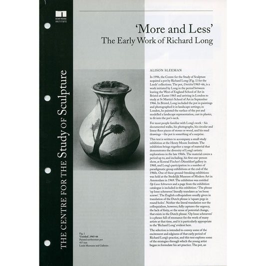 'More and Less': The Early Work of Richard Long (No. 17)