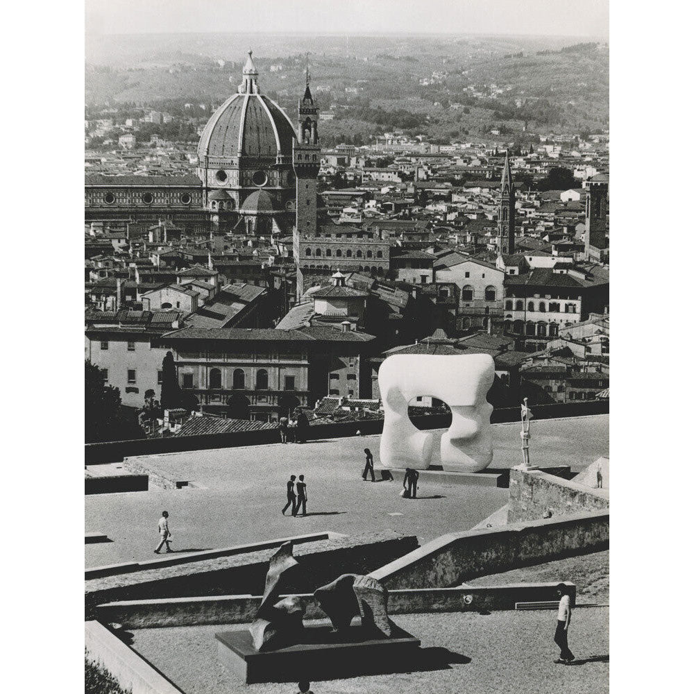 Large Square Form with Cut, Working Model for Reclining Figure: Lincoln Center and Standing Figure