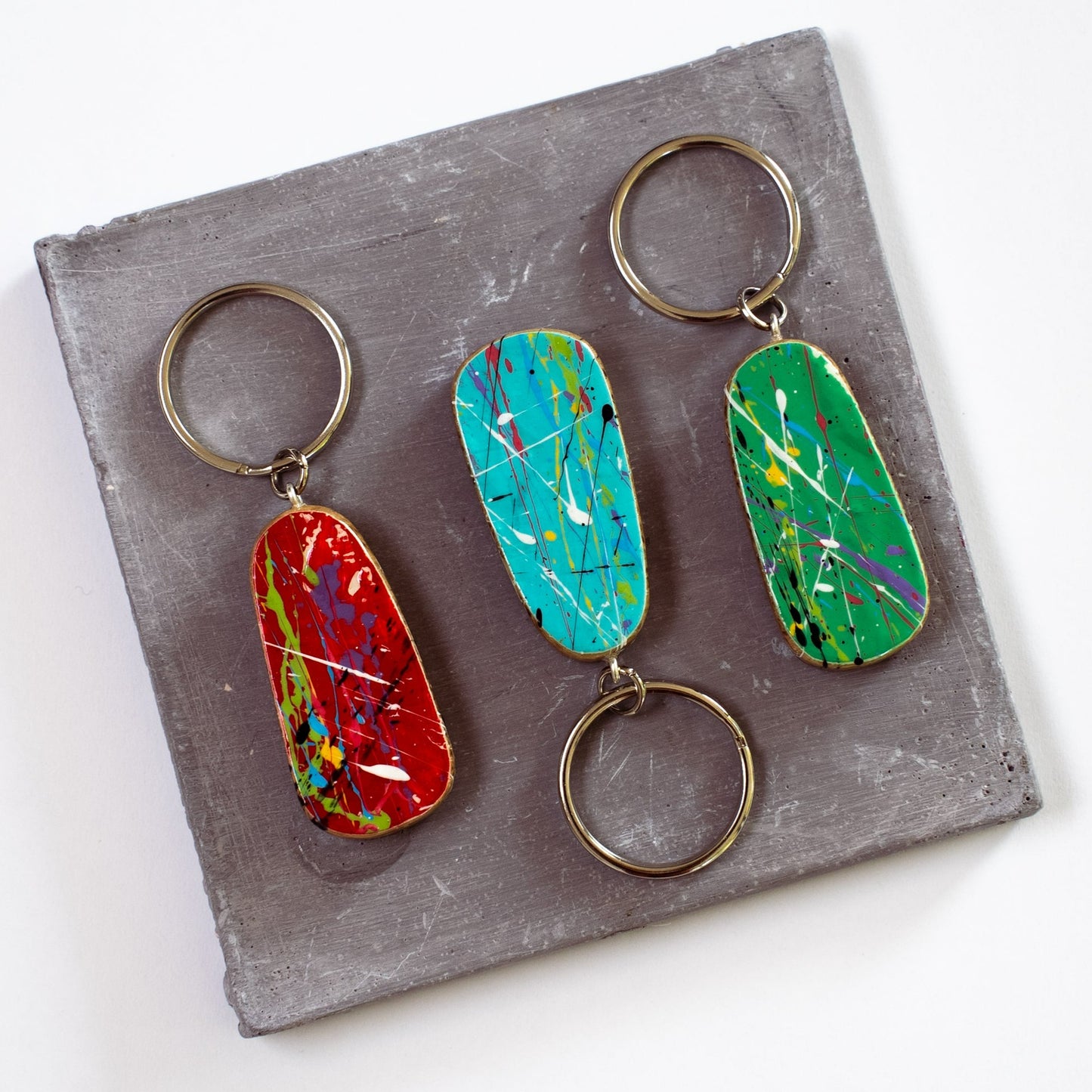 Paint design key ring