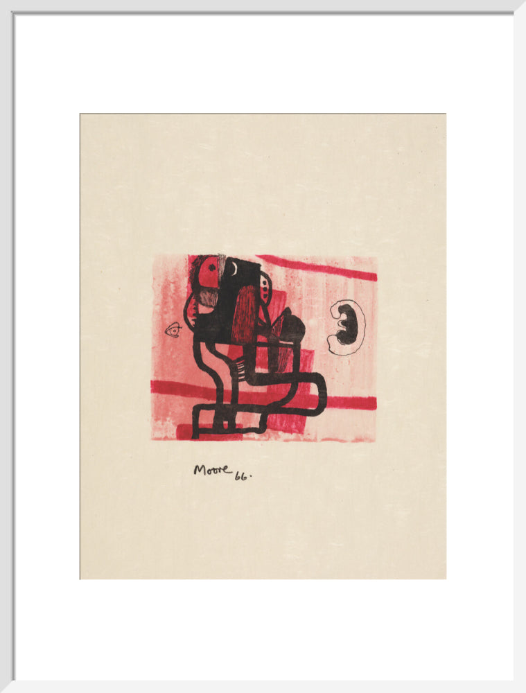 Black Figure on Pink Background