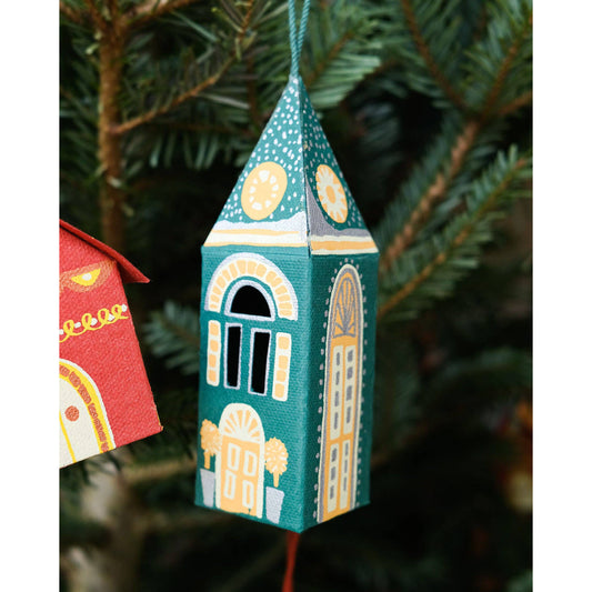 Winter Steeple Screen-Printed Board Decoration