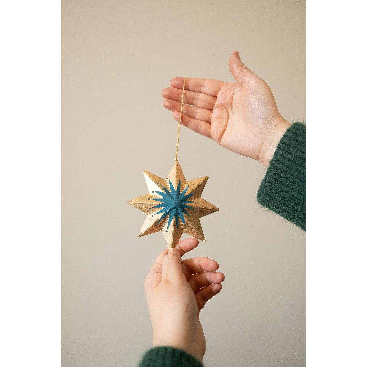 Golden Star Screen-Printed Board Decoration