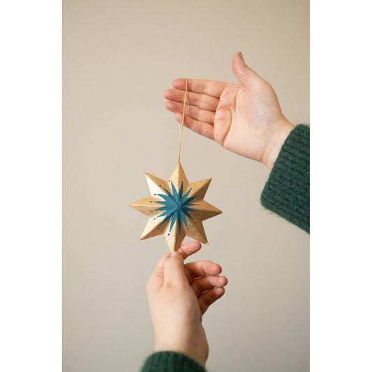 Golden Star Screen-Printed Board Decoration