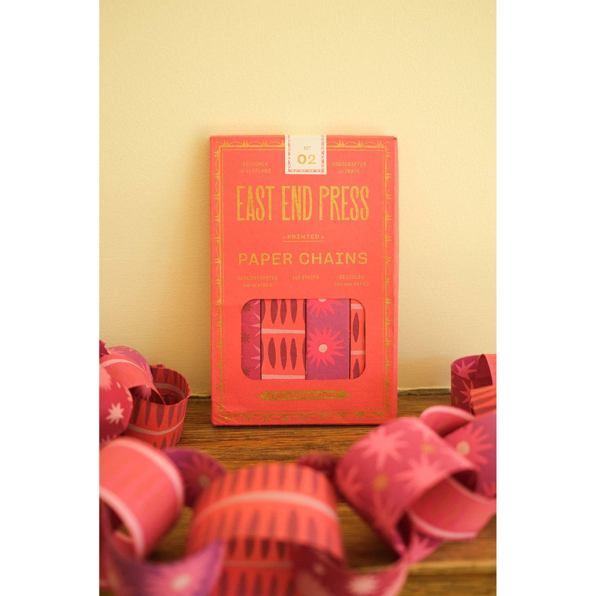 Pink & Red Paper Chain Kit