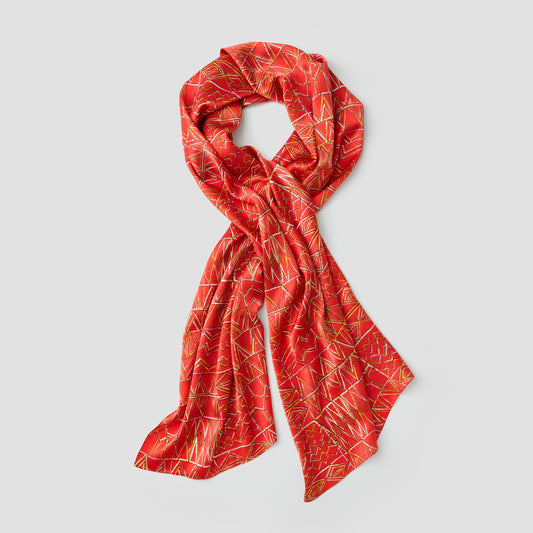 Scarf Red Silk