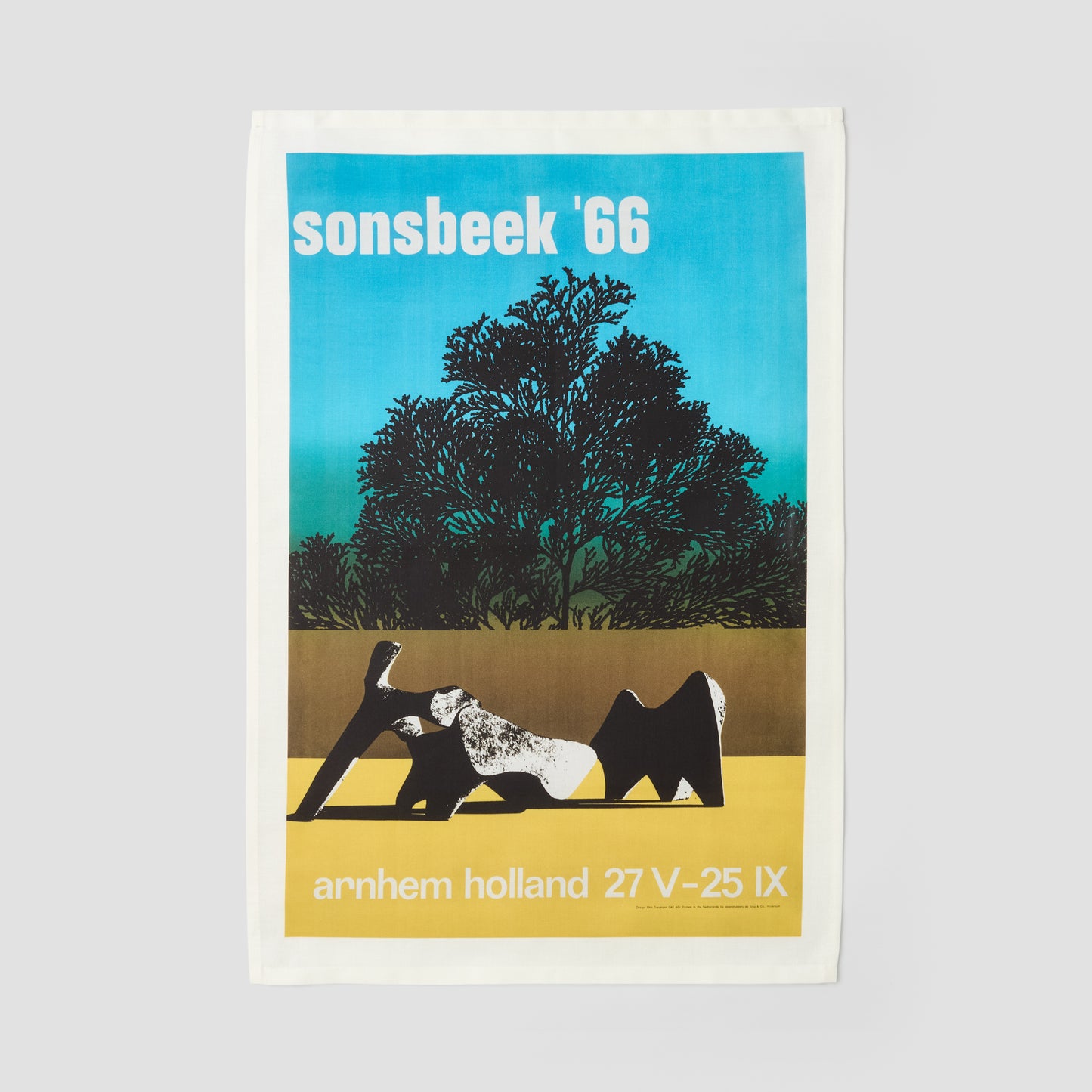 Tea Towel •	Reproduction of an original poster design for Sonsbeek '66, Arnhem, 1966