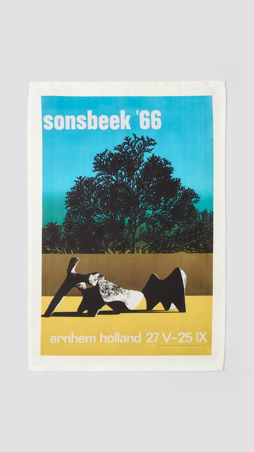 Tea Towel •	Reproduction of an original poster design for Sonsbeek '66, Arnhem, 1966