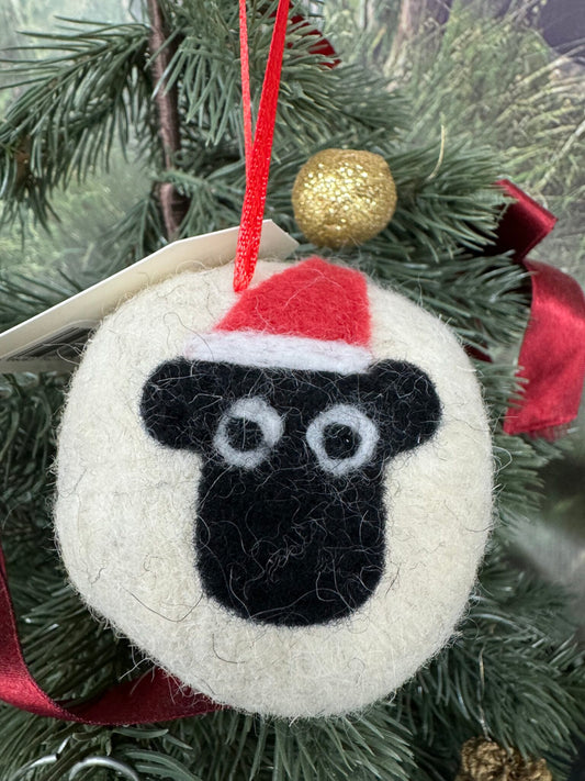 Wool Suffolk Bauble Tree Decoration