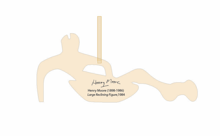 Henry Moore Large Reclining Figure Decoration