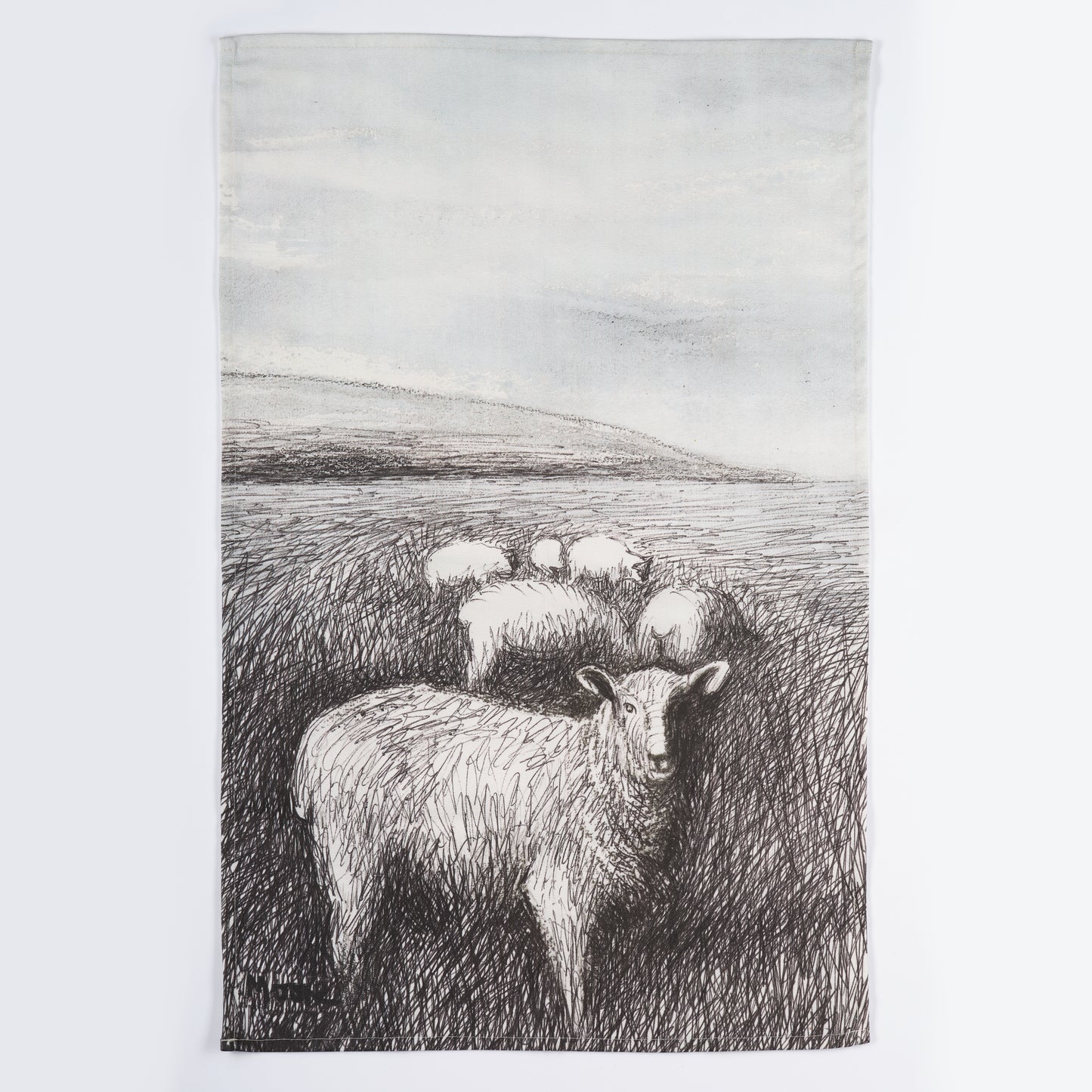 Grazing Sheep tea towel
