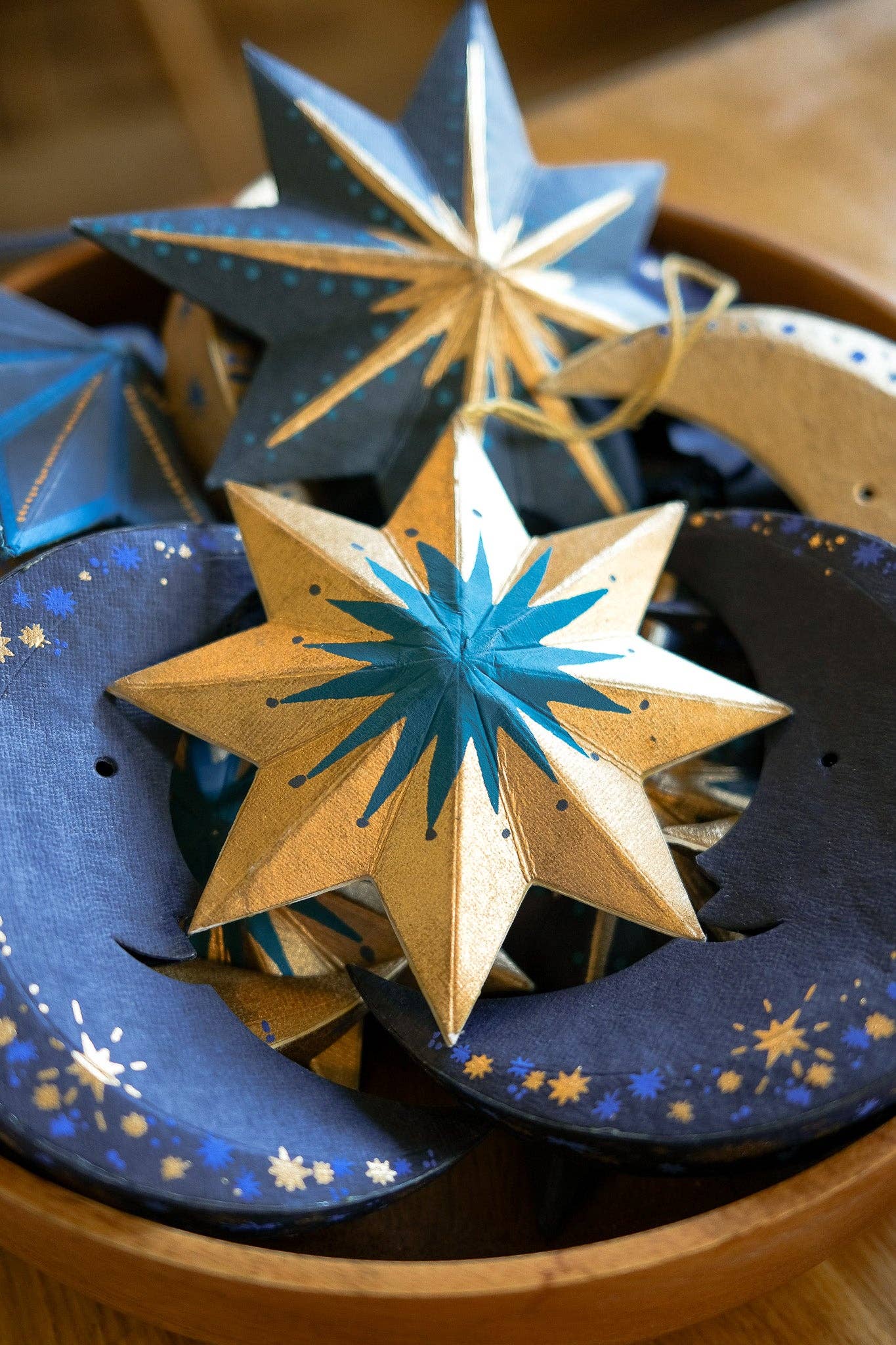 Golden Star Screen-Printed Board Decoration