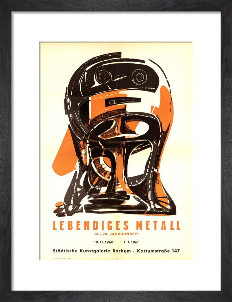 Reproduction of an original poster design for Städtische Kunstgalerie Bochum, 1960