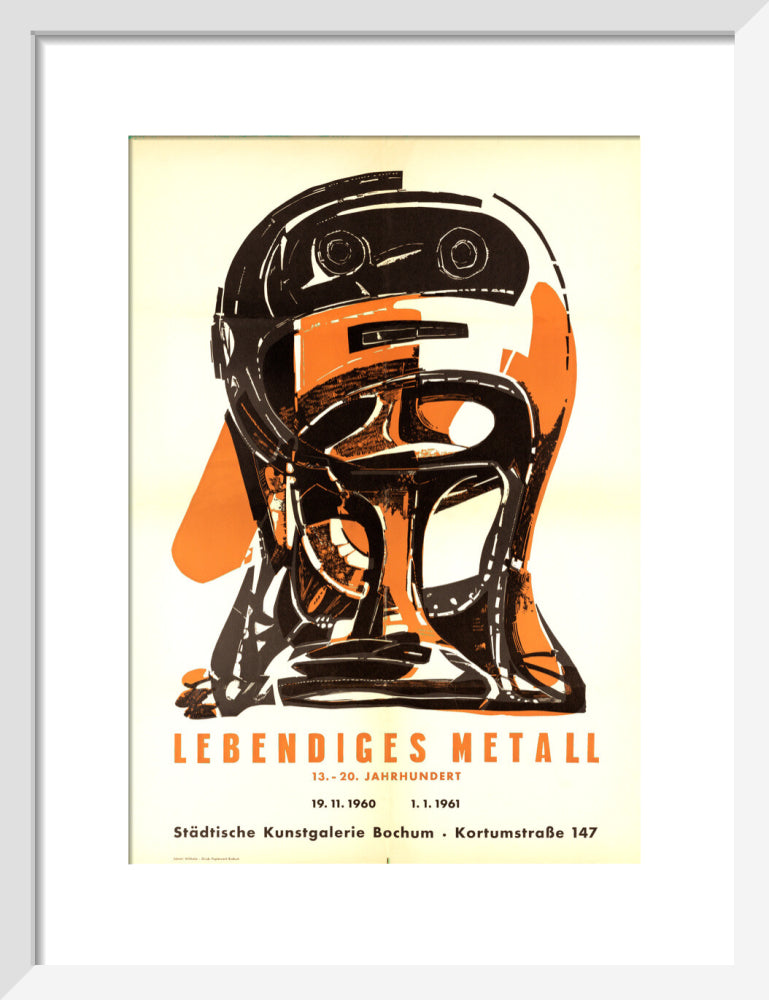 Reproduction of an original poster design for Städtische Kunstgalerie Bochum, 1960