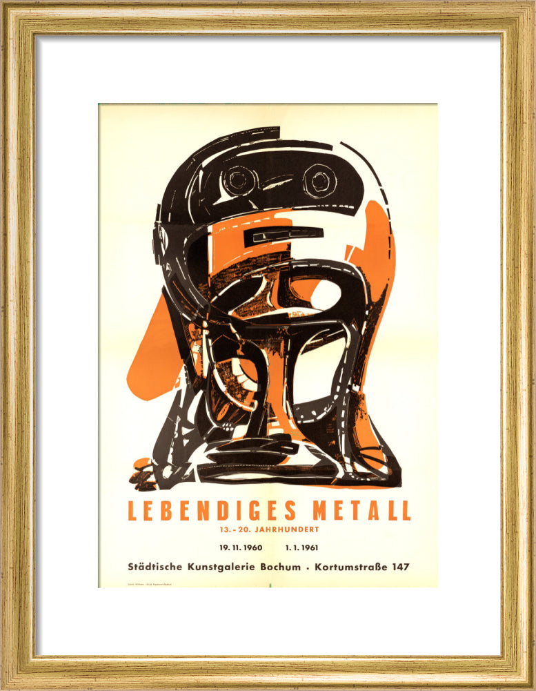Reproduction of an original poster design for Städtische Kunstgalerie Bochum, 1960