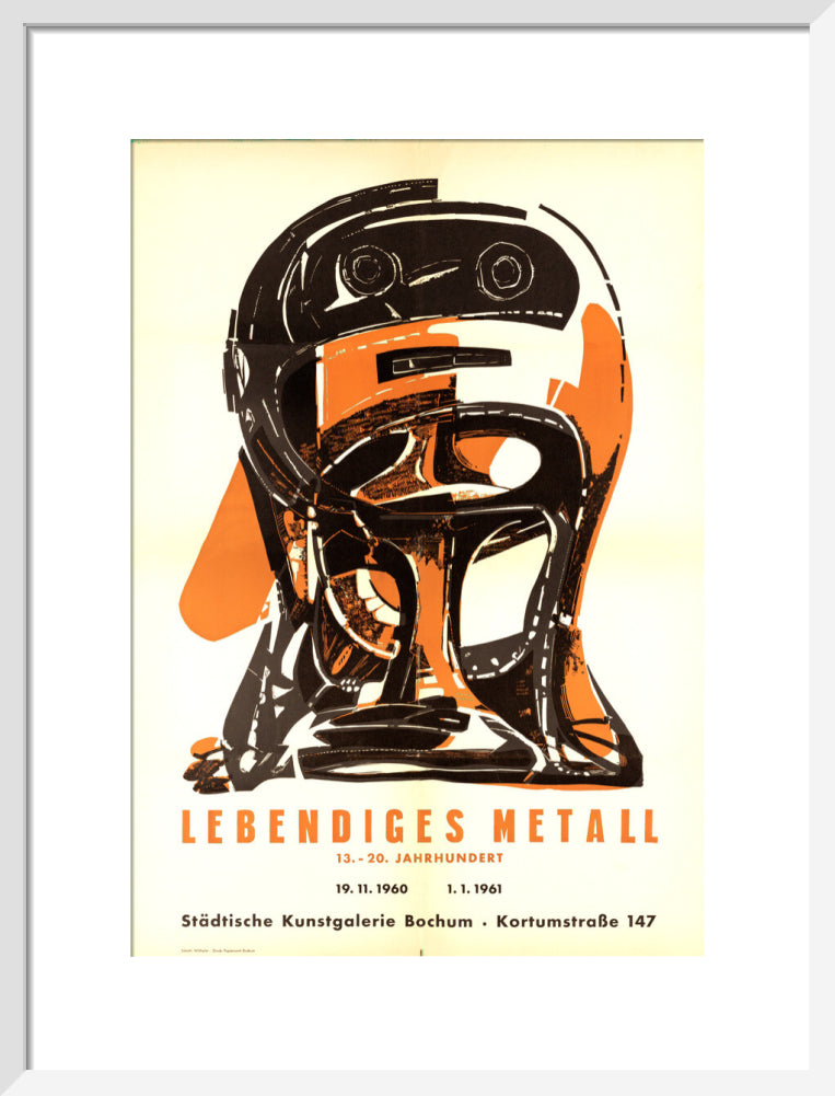 Reproduction of an original poster design for Städtische Kunstgalerie Bochum, 1960