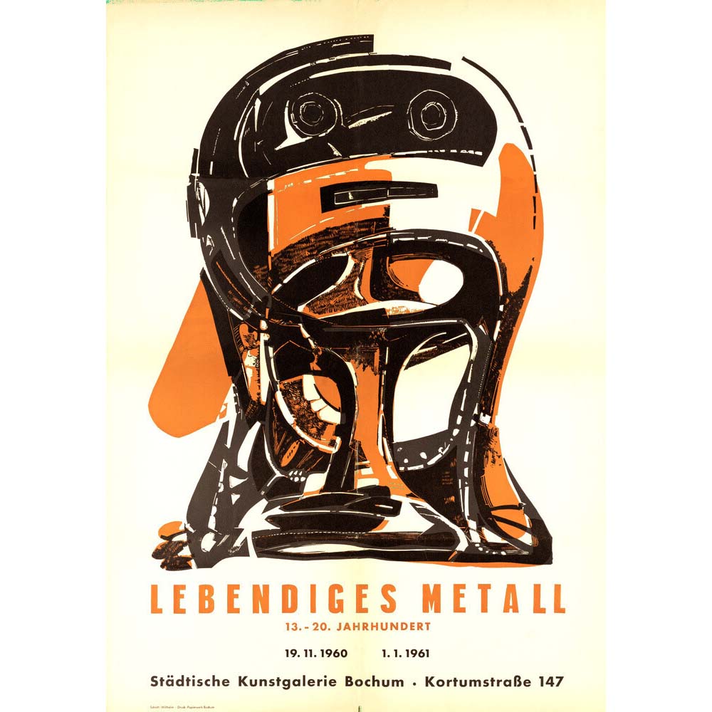 Reproduction of an original poster design for Städtische Kunstgalerie Bochum, 1960