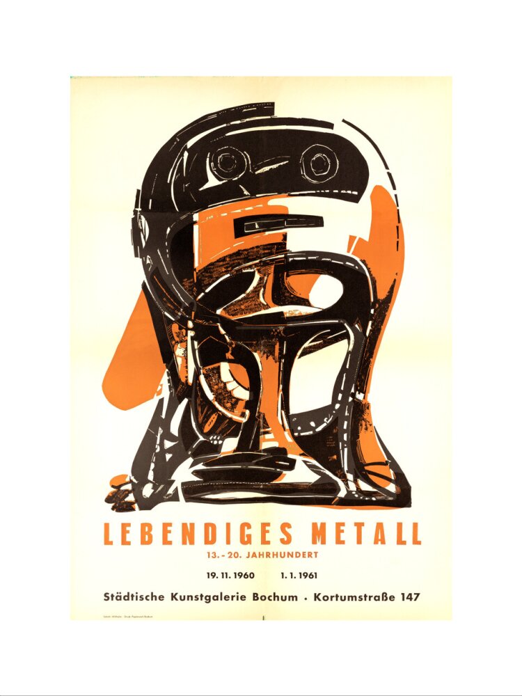 Reproduction of an original poster design for Städtische Kunstgalerie Bochum, 1960