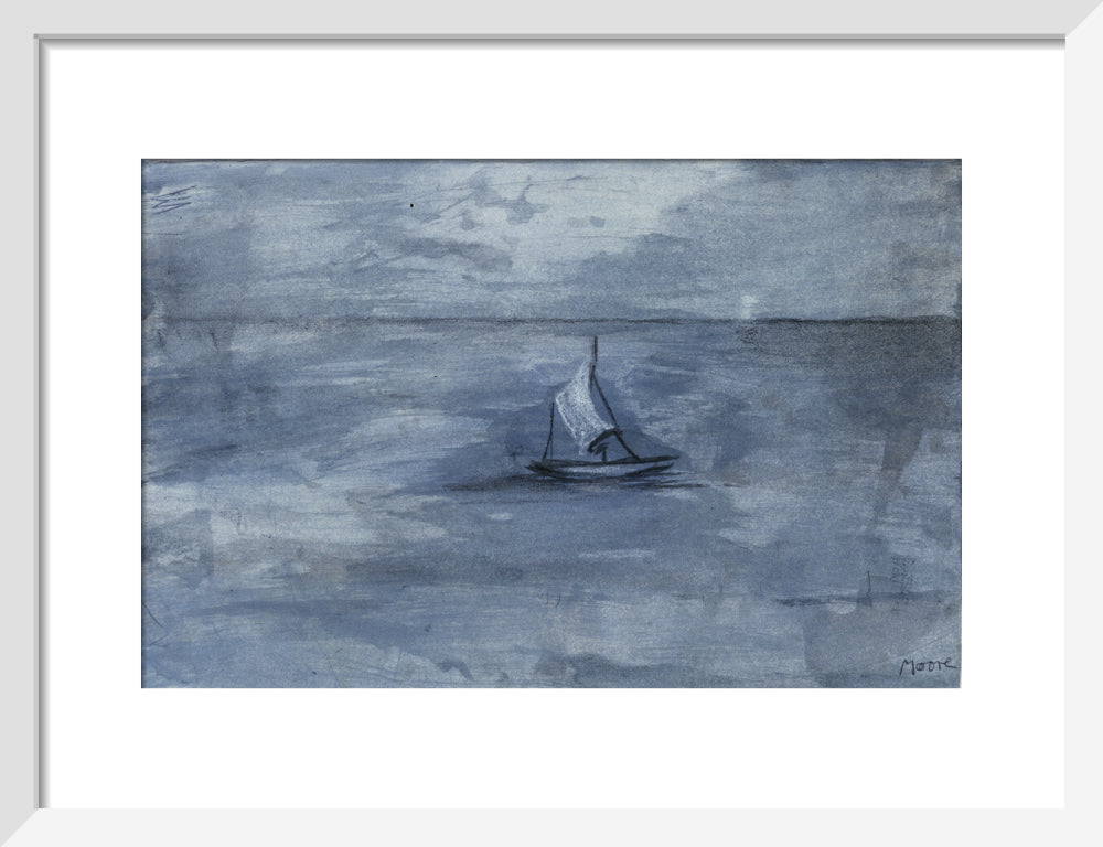 Sailing Boat (art print, small, white)