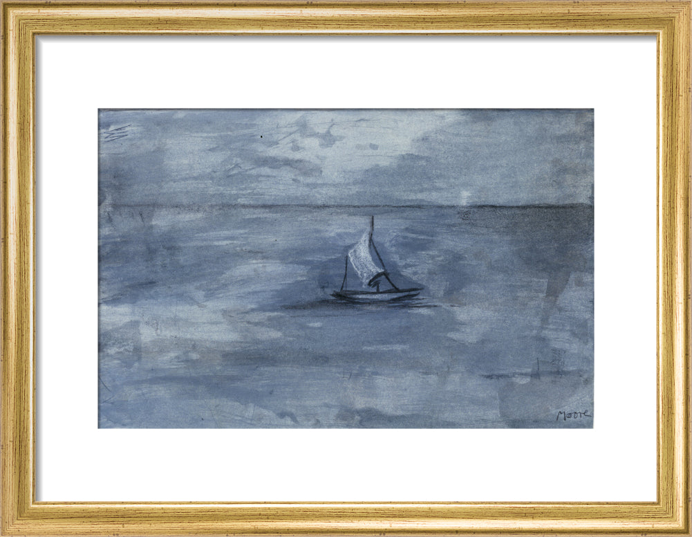Sailing Boat (art print, small, gold)