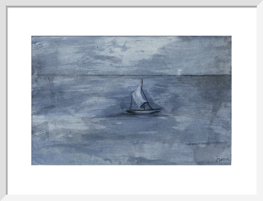 Sailing Boat (art print, medium, white)