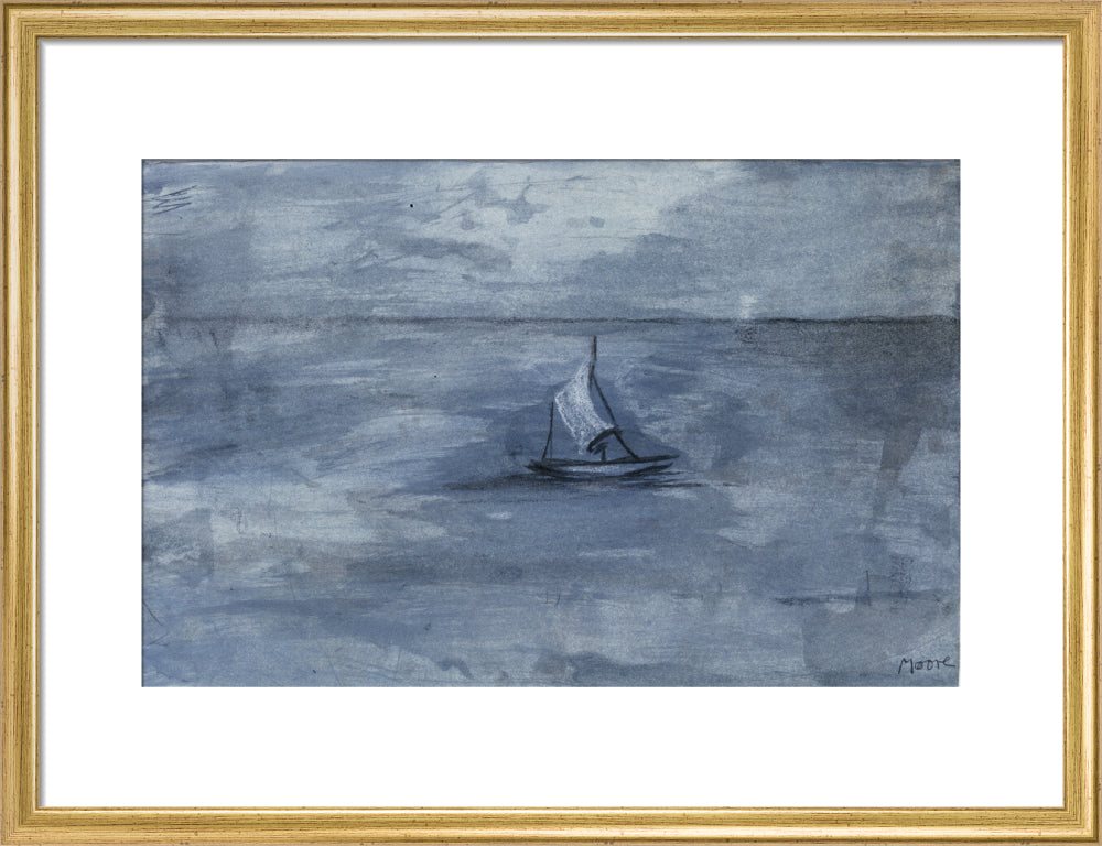 Sailing Boat (art print, medium, gold)