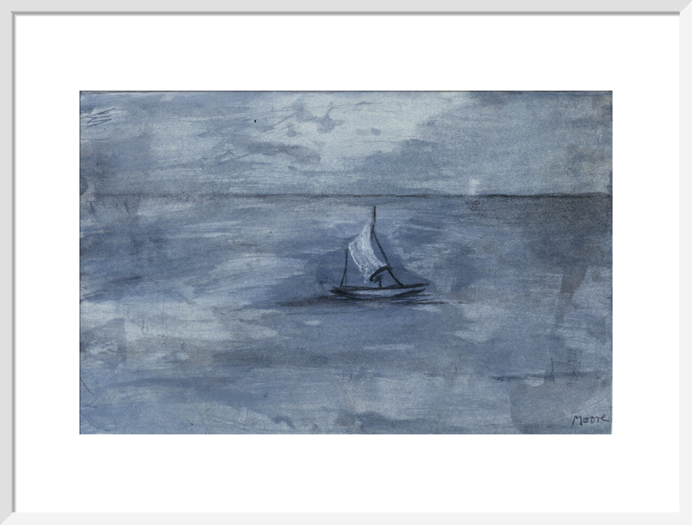 Sailing Boat (art print, large, white)