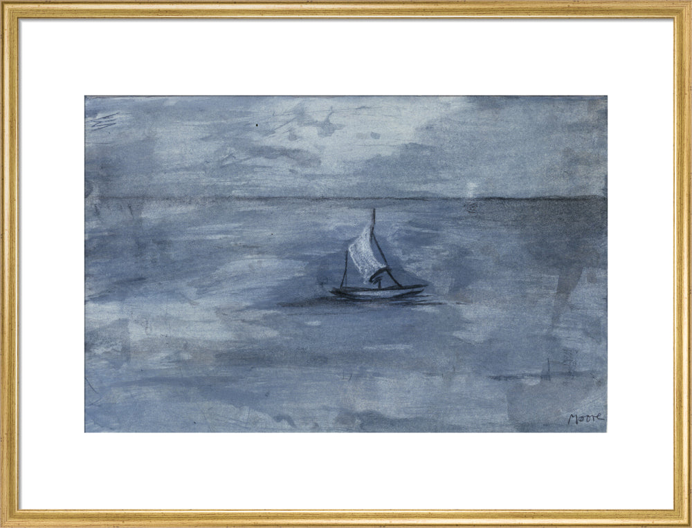 Sailing Boat (art print, large, gold)