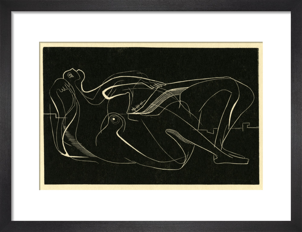Reclining Nude (art print, small, black)
