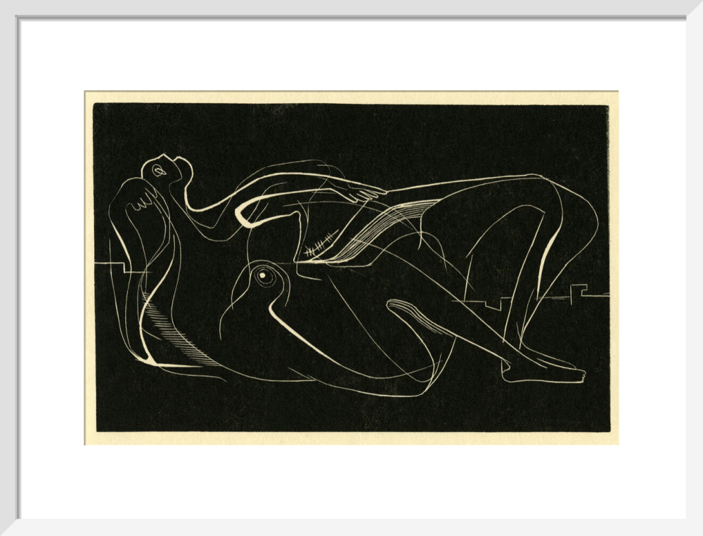 Reclining Nude (art print, medium, white)