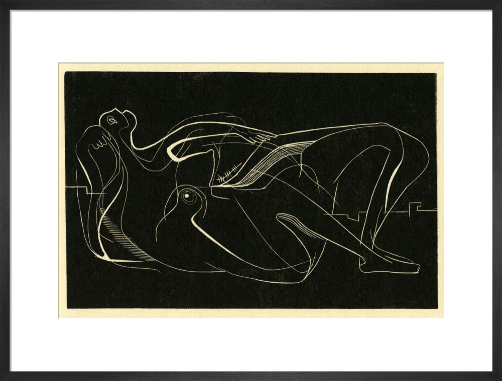 Reclining Nude (art print, large, black)