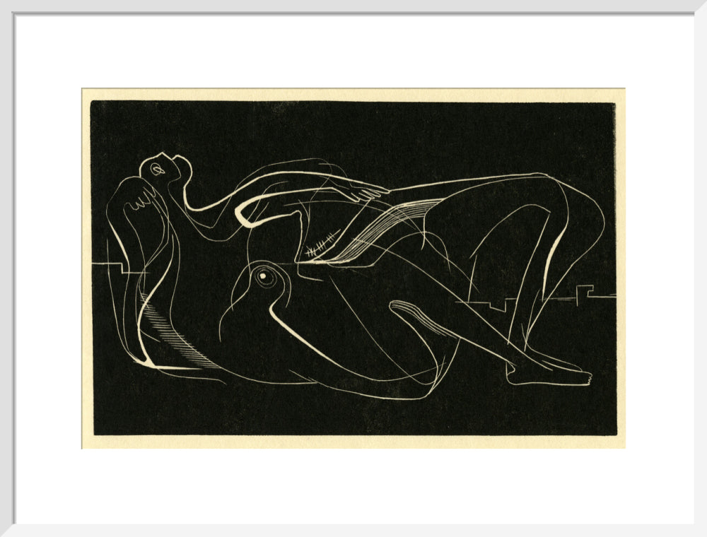 Reclining Nude (art print, large, white)