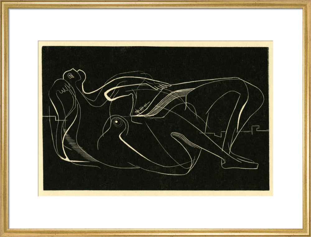 Reclining Nude (art print, large, gold)