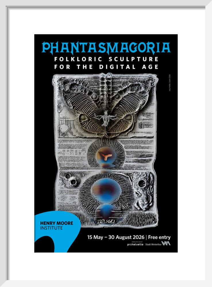 Phantasmagoria: Folkloric Sculpture for the Digital Age poster (art print, small, white)