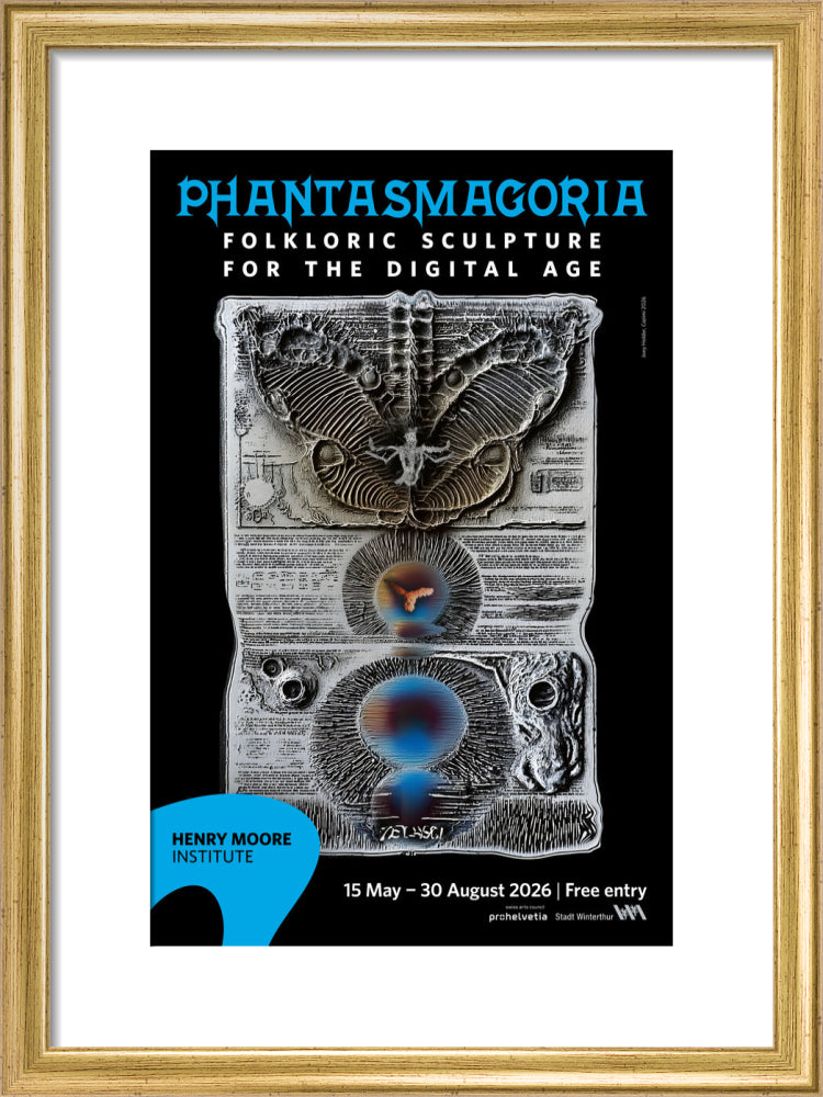 Phantasmagoria: Folkloric Sculpture for the Digital Age poster (art print, small, gold)
