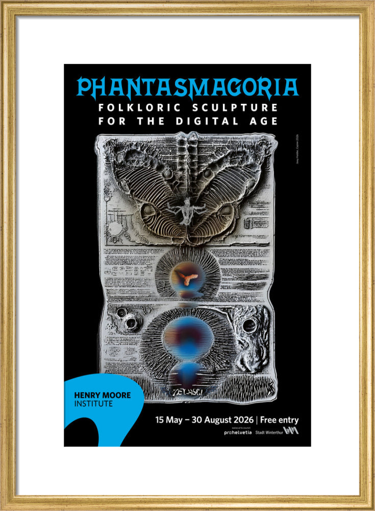 Phantasmagoria: Folkloric Sculpture for the Digital Age poster (art print, medium, gold)