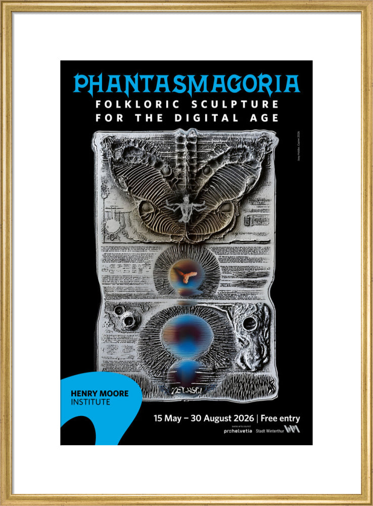 Phantasmagoria: Folkloric Sculpture for the Digital Age poster (art print, large, gold)