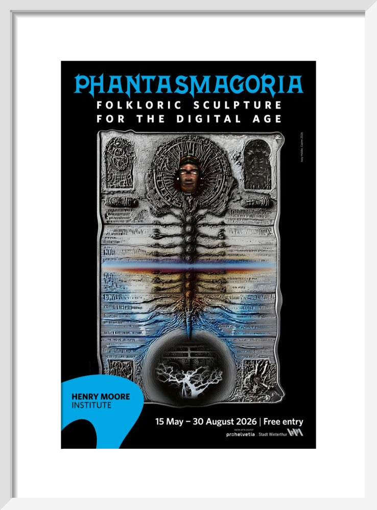 Phantasmagoria: Folkloric Sculpture for the Digital Age poster (art print, small, white)