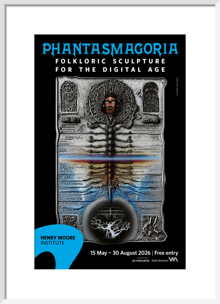 Phantasmagoria: Folkloric Sculpture for the Digital Age poster (art print, medium, white)