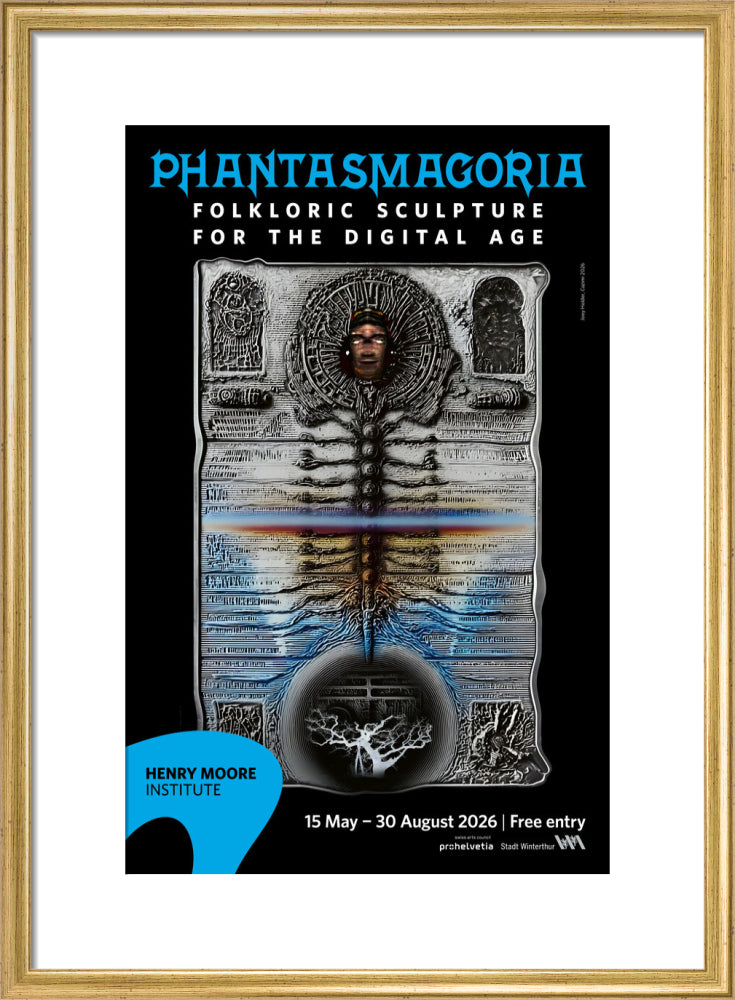 Phantasmagoria: Folkloric Sculpture for the Digital Age poster (art print, medium, gold)