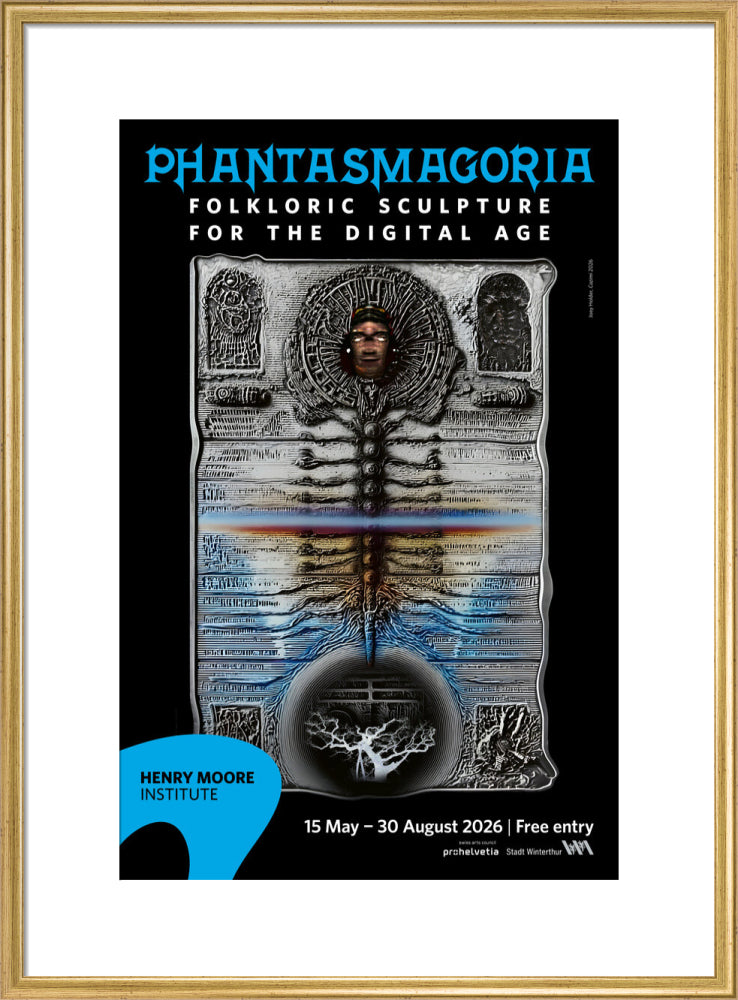 Phantasmagoria: Folkloric Sculpture for the Digital Age poster (art print, large, gold)