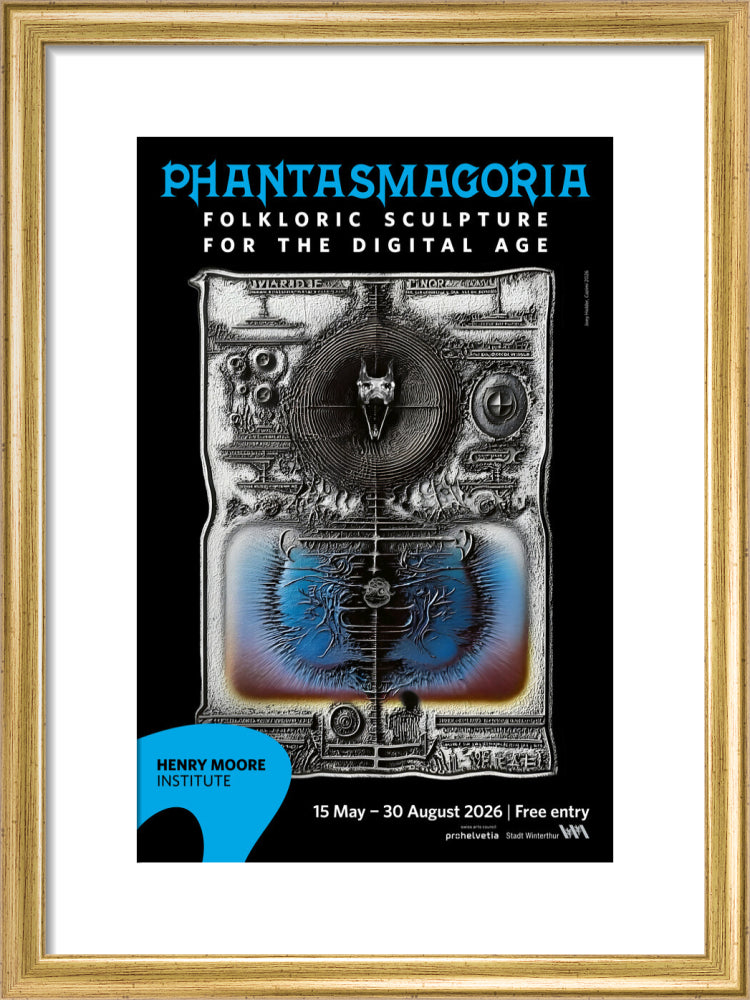 Phantasmagoria: Folkloric Sculpture for the Digital Age poster (art print, small, gold)