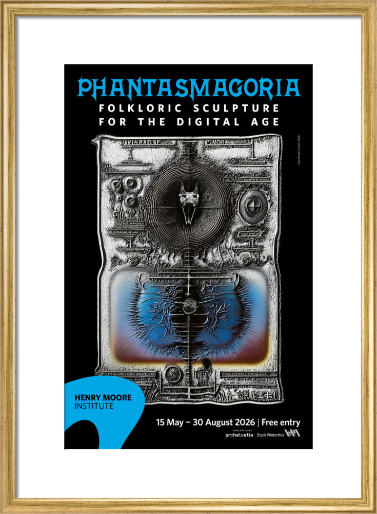 Phantasmagoria: Folkloric Sculpture for the Digital Age poster (art print, medium, gold)