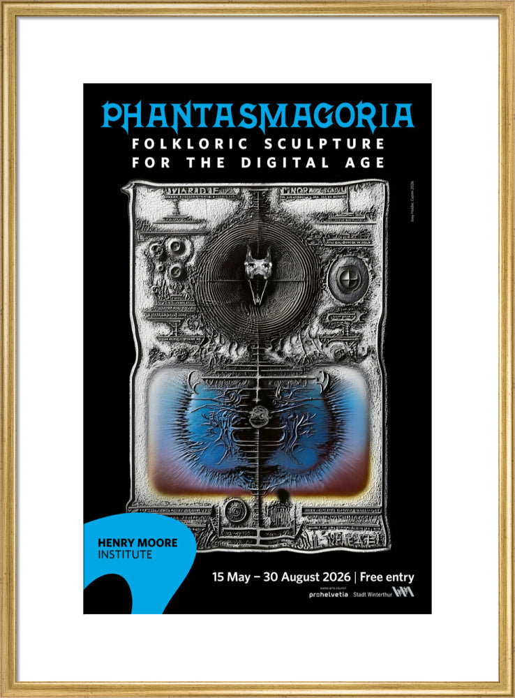 Phantasmagoria: Folkloric Sculpture for the Digital Age poster (art print, large, gold)