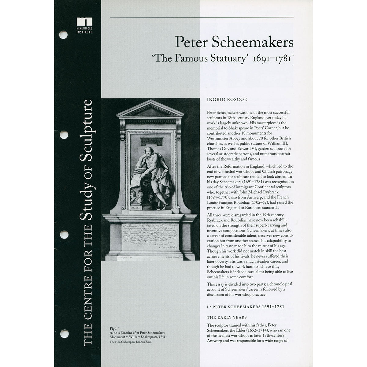 Peter Scheemakers: 'The Famous Statuary' 1691-1781 (No. 14)