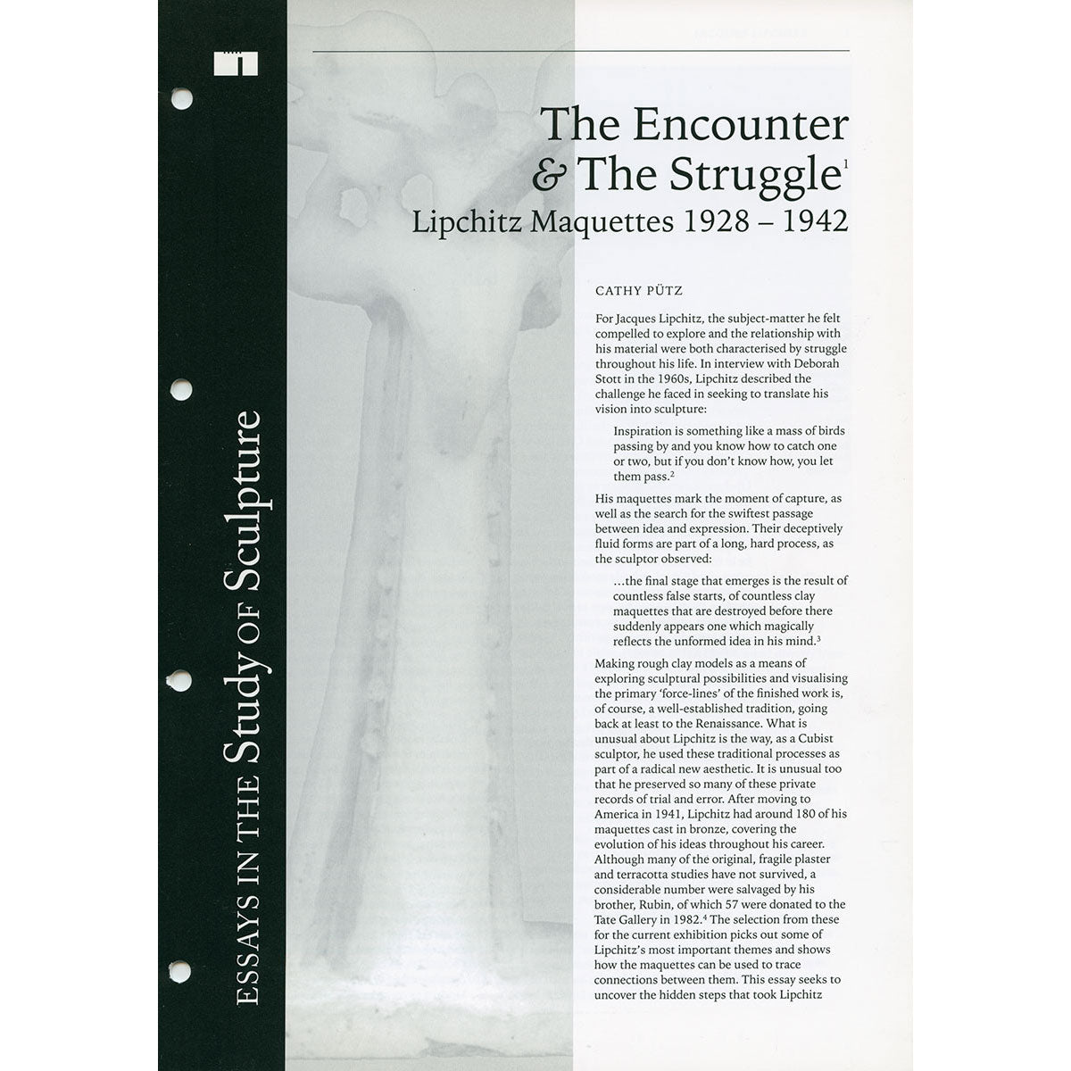 The Encounter & The Struggle: Lipchitz Maquettes 1928 - 1942 (No. 26)