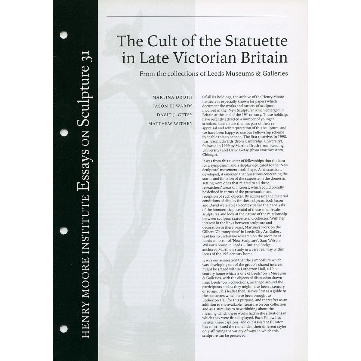The Cult of the Statuette In Late Victorian Britain (No. 31)