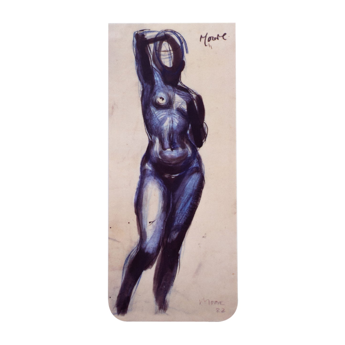 Magnetic bookmark - Standing Nude Girl, One Arm Raised